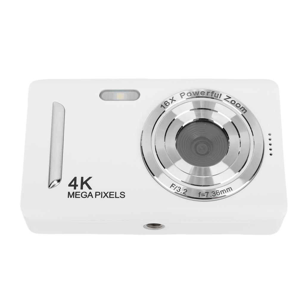 4K Digital Camera 64MP HD AF Auto   16X Zoom Anti Shake Portable Compact Camera for Travel Photography