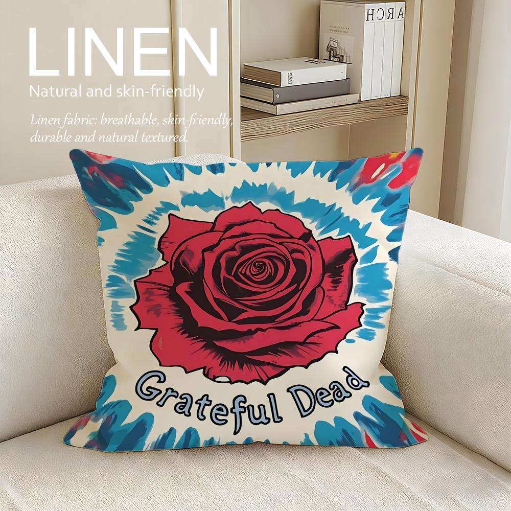 Music Grateful Dead Cushion Cover Pillowcase Set Pcs X X Breathable Washable Sofa Cushion Cover