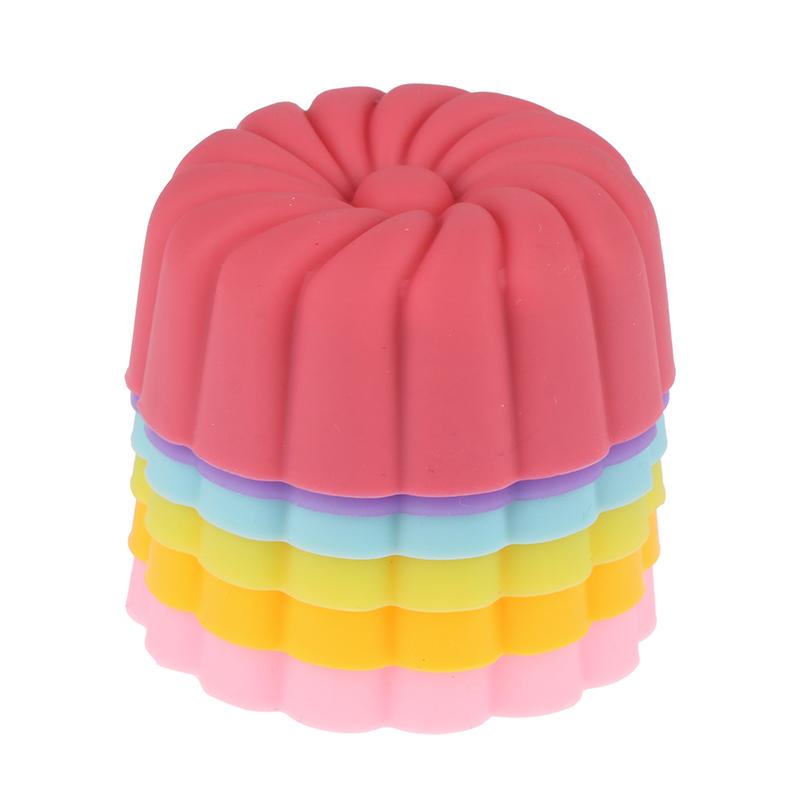 5 Stück 5 cm Kürbisblume Silikonform Kuchenbacken Antihaft Wiederverwendbare Formen