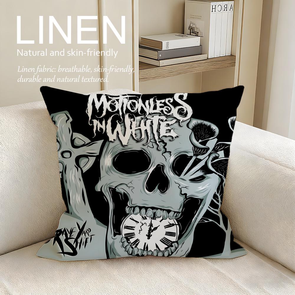 Music Motionless In White Cushion Cover Pillowcase Set Pcs x x Breathable Washable Sofa Cushion Cover