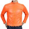 Noora Mens ORANGE Leather Jacket |Western Stylish CASUAL Party Leather Jacket | Motorcycle Biker Outfit Leather Jacket | X Man Leather Jacket