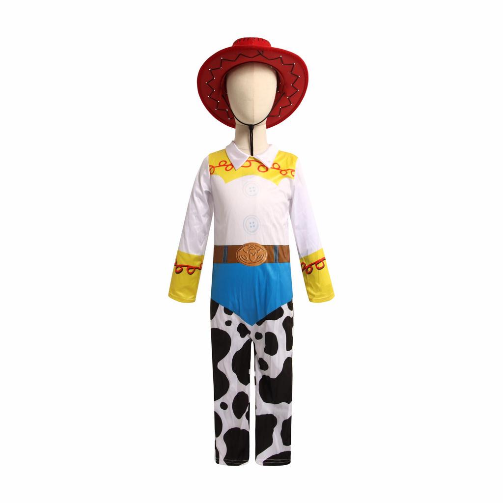Kids' Halloween Cosplay Toy Story 4 Woody & Jessie Costume for Performances