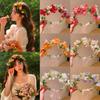Fashion Women Wedding Floral Headband Diameter 18cm Party Bride Garland  Wedding Baby Shower Decor