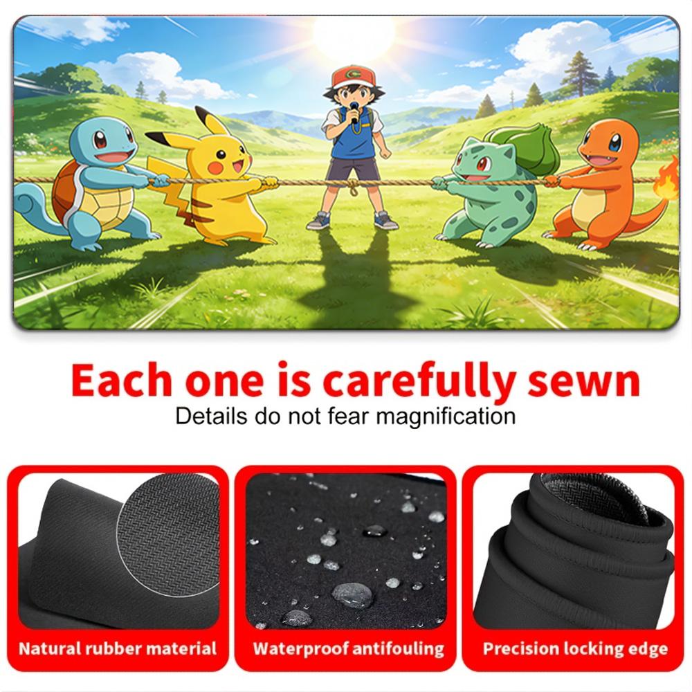 Cute Pokemon Characters Gaming Mouse Pad NonSlip Desk Mat 30x80x0.2cm