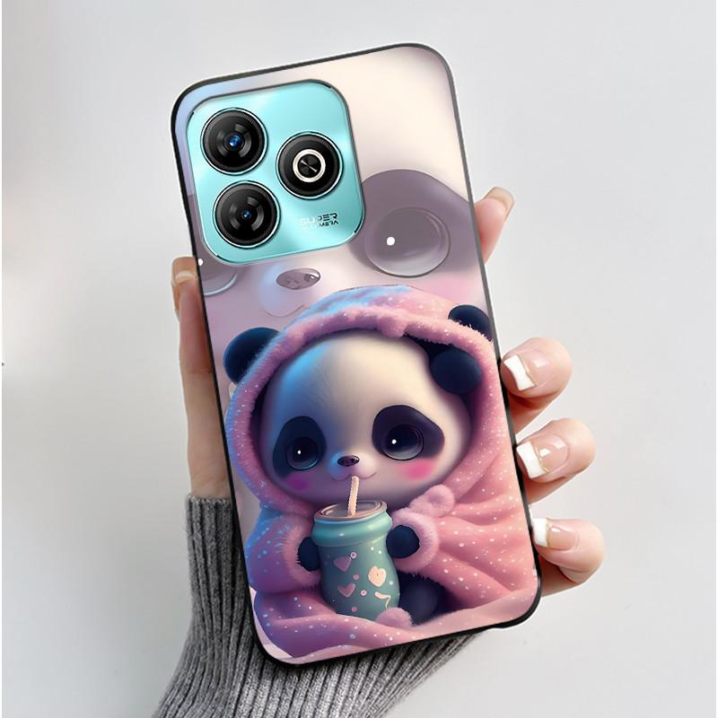 

Phone Case For ZTE Blade A75 4G Z2359 Case Luxury Cute Love Heart Rabbit Funny Black Matte Soft TPU Protective Shell Back Cover ZTE Blade A75 4G