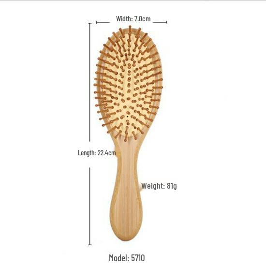 Wooden Air Cushion Hairbrush: Anti-static Massage Comb for Kids, No Knots, Smooth & Fluffy Styling, Gift Box Included.
