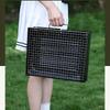 Tragbarer faltbarer Holzkohle-Grill Outdoor Camping BBQ-Ofen mit Rost für Hausgarten Picknick 3 bis 5 Personen
