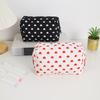 Heart Shape Travel Cosmetic Bag With Cotton Material For Women And Girls