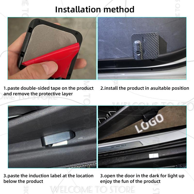 1/2 Stück Für Opel Mokka Corsa Astra Adam Meriva Insignia GTC LOGO Auto Tür Willkommenslicht LED HD Projektor Lampe Lichter Zubehör