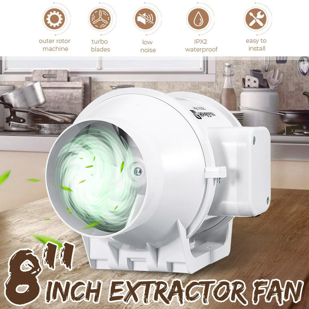4'' 6'' 8'' Vent Inline Ventilation Tube Duct Fan Air Blower Double Speed Controller Pipe Exhaust Fan Booster Turbo Fan 220V