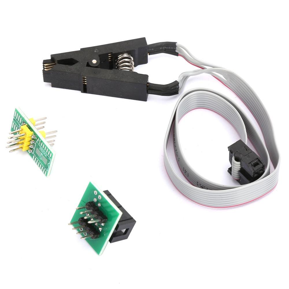 with 2 Adapter Board Flash Chip IC Test Clip Adapter SOIC 8 / SOP8 Clip for BIOS/24/25/93 SOIC8 SOP8 Flash Chip IC Test Clip