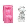 Lovely Animal Molds Castings Molds 3D Dog with Hat Silicone Moulds Plasters Molds Ornament Molds Epoxy Resin Molds