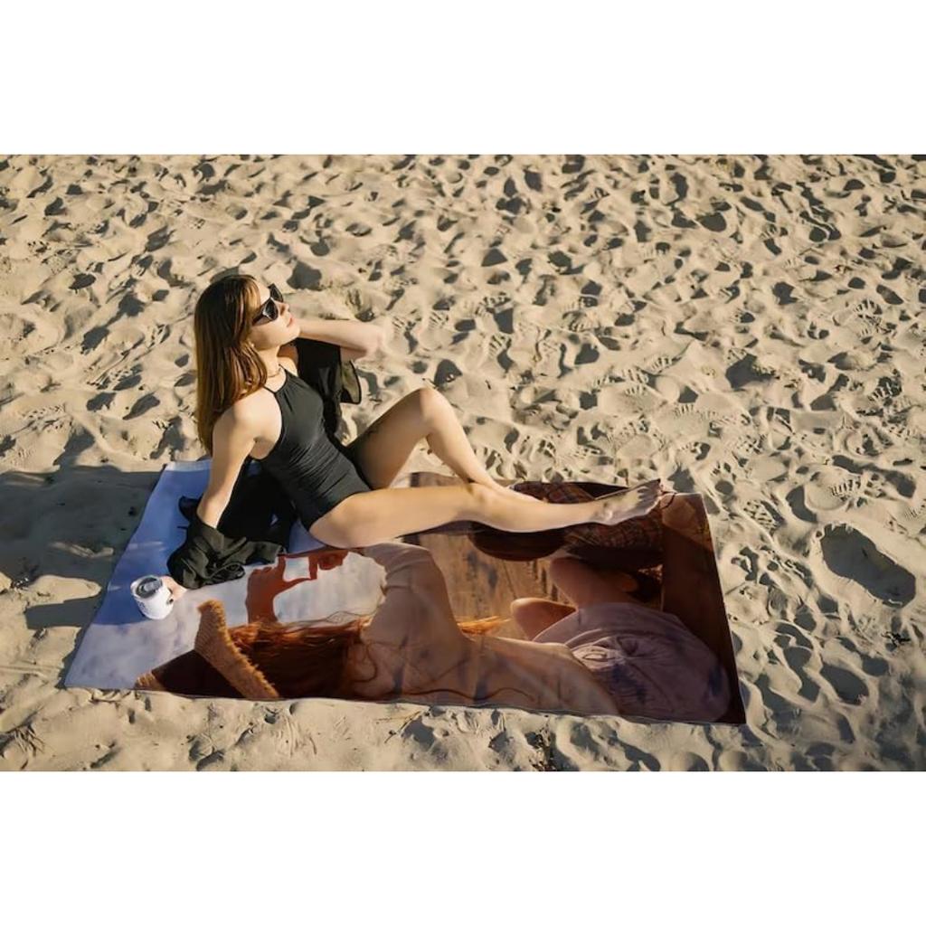 Custom Photo Beach Towel Soft Microfiber Lightweight Polyester Towel Anti-Sand For Family Friends Party Quick-Drying Bath Towel