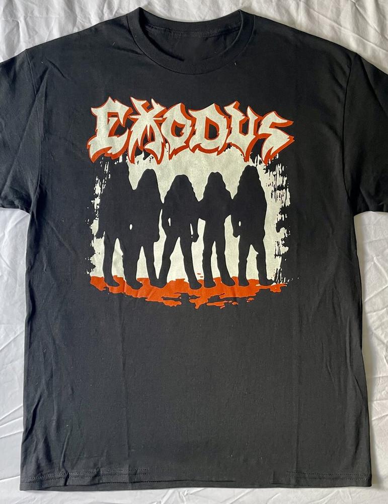Футболка Exodus Band Черная Хлопок Унисекс Подарок Для Мужчин Женщин Унисекс Футболка S
