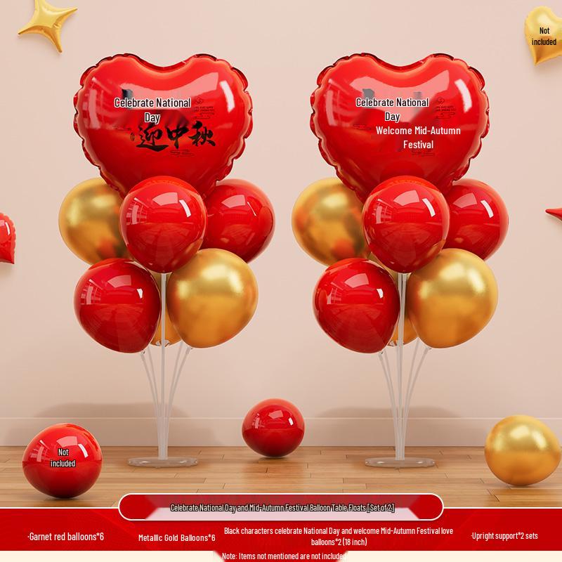 National Day & Mid-Autumn Festival Balloon Table Decoration for Jewelry Store