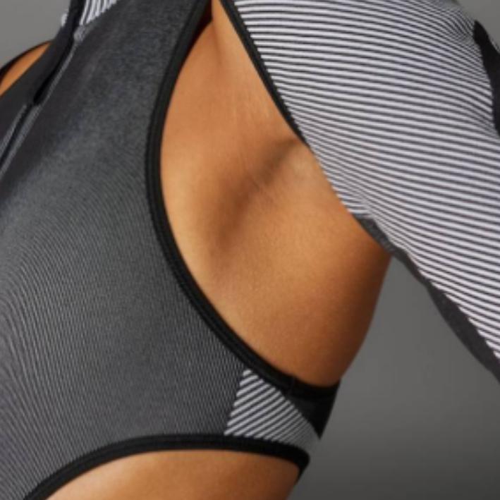adidas FW23 Hollow Design Sports Tight Fitness Bodysuit Women Bodysuit Black White IB1255
