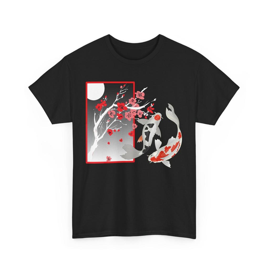 Japanese Fish Cherry Blossom Shirt, Sakura Trees Japanese Art Women Men T-Shirt
