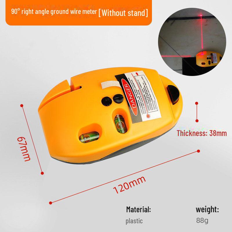 

90° инфракрасный лазерный уровень для наружной отделки и выравнивания грунта no tape battery жёлтый