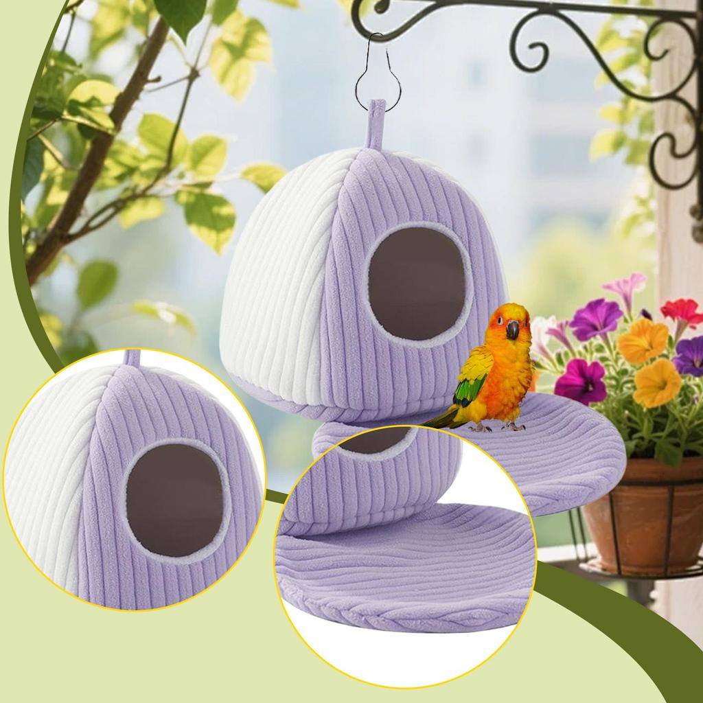 Warm Bird Hammock Hanging Shed Parakeet Accessories Bird Bed Cage for Parrots