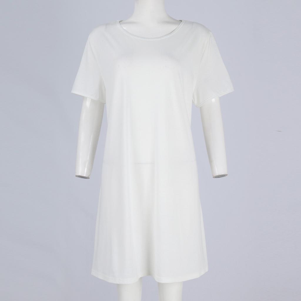 Women's Summer Dress Loose V Neck Three-quarter Sleeve Sundress With Pockets Dress