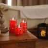 3 Stück/Set LED Flammenlose Kerze Licht Rosa Blau Rot Weihnachten Halloween Gebet Hochzeit Romantische Atmosphäre Lichterkette Kerze