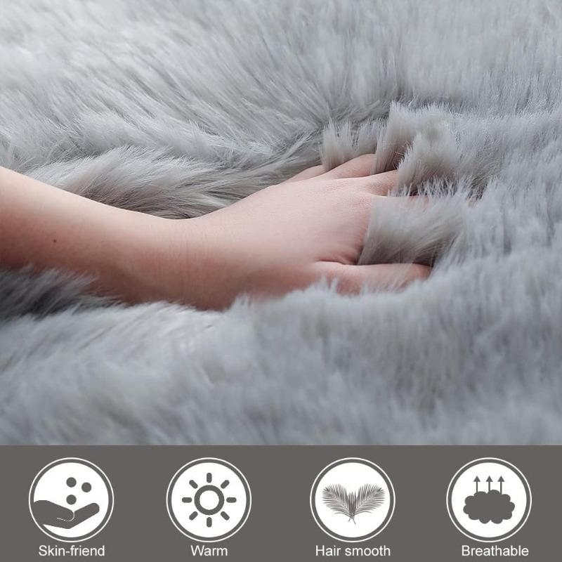 1PC Plush Washable Soft Home Fluffy Seat Pads Home Decor Faux Wool Chair Cushion Office