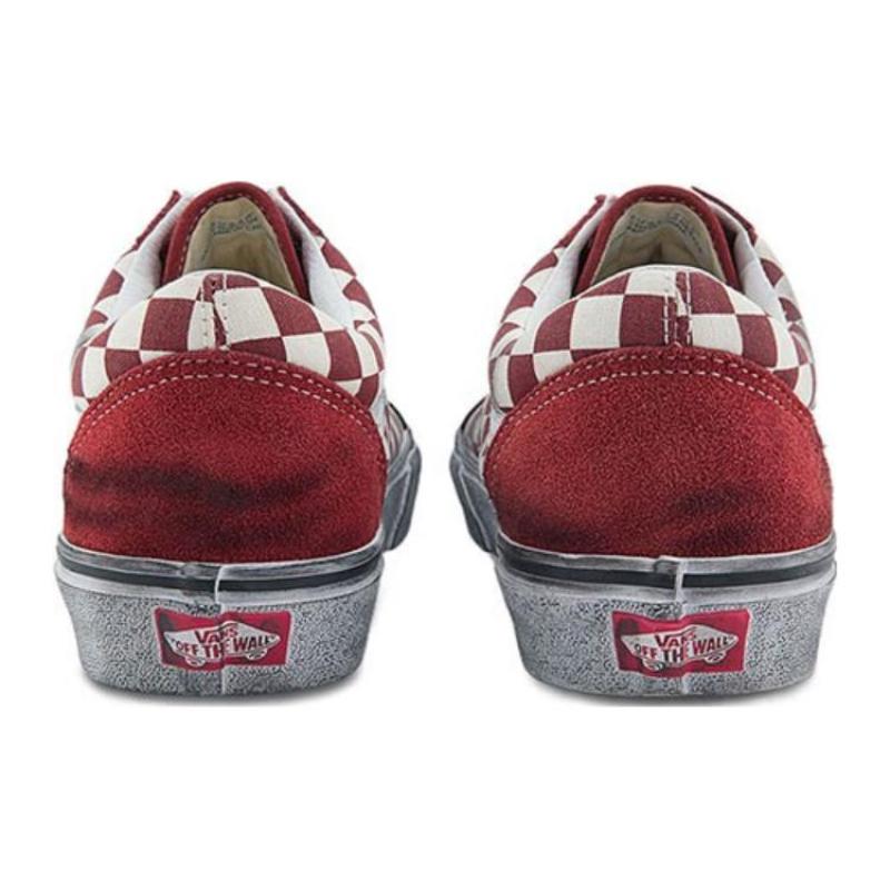 Vans Old Skool Stressed 'Check Red White' Sneakers VN0007NTY52