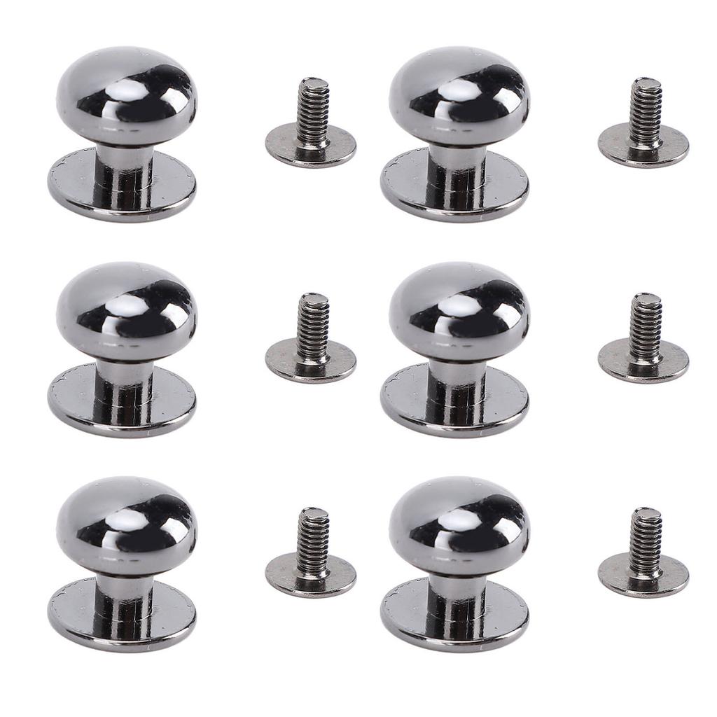 20 Sets Ball Head Stud Rivets 12mm High Hardness Screw Back Design Round Head Rivets for Handcraft