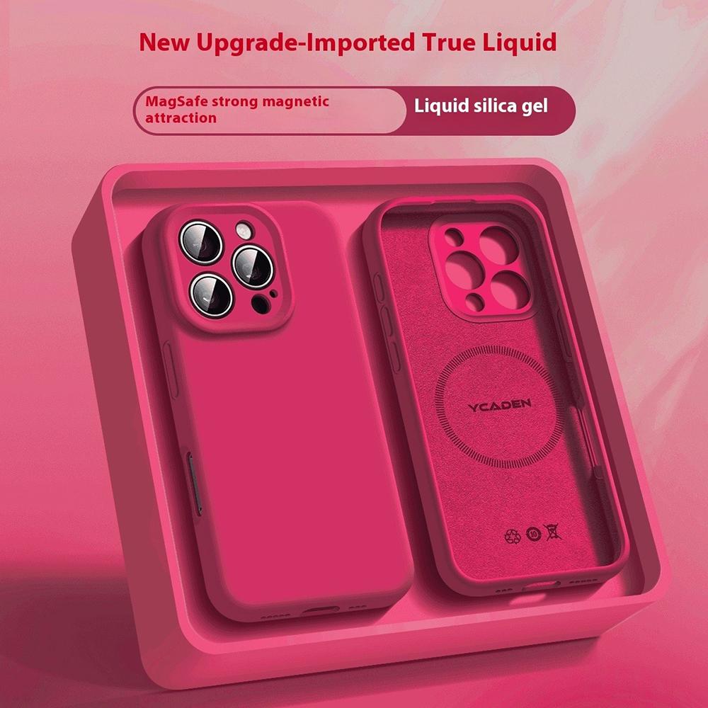 Candy Color Phone Case For iPhone 17 16 15 14 13 12 Pro Max Air For Magsafe Magnetic Wireless Charge Soft Liquid Silicone Cover