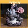 Creative Backflow Resin Incense Holder High Mountain Waterfall Incense Cones Burner Aromatherapy Ornament Zen Home Decoration