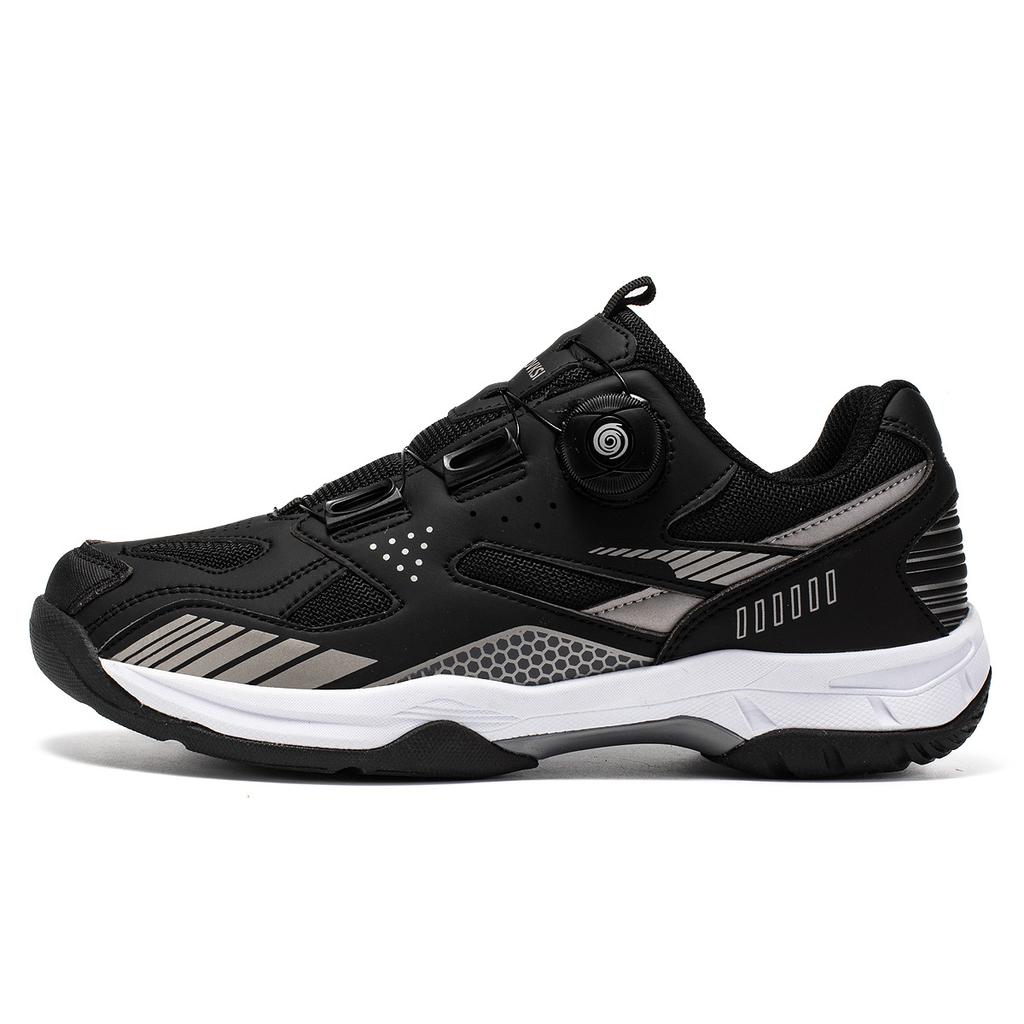 Badminton shoes couple sports shoes professional beef tendon sole anti-skid training lightweight double rotating buckle high-quality sports shoes