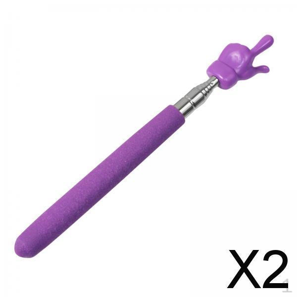 

2x Ручная указка Аксессуары Портативная Учитель Дизайн пальца для дома Белая доска Фиолетовый