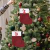 New Cross-Border Christmas Stockings: Festive Red English Letter Party Pendants for Kids