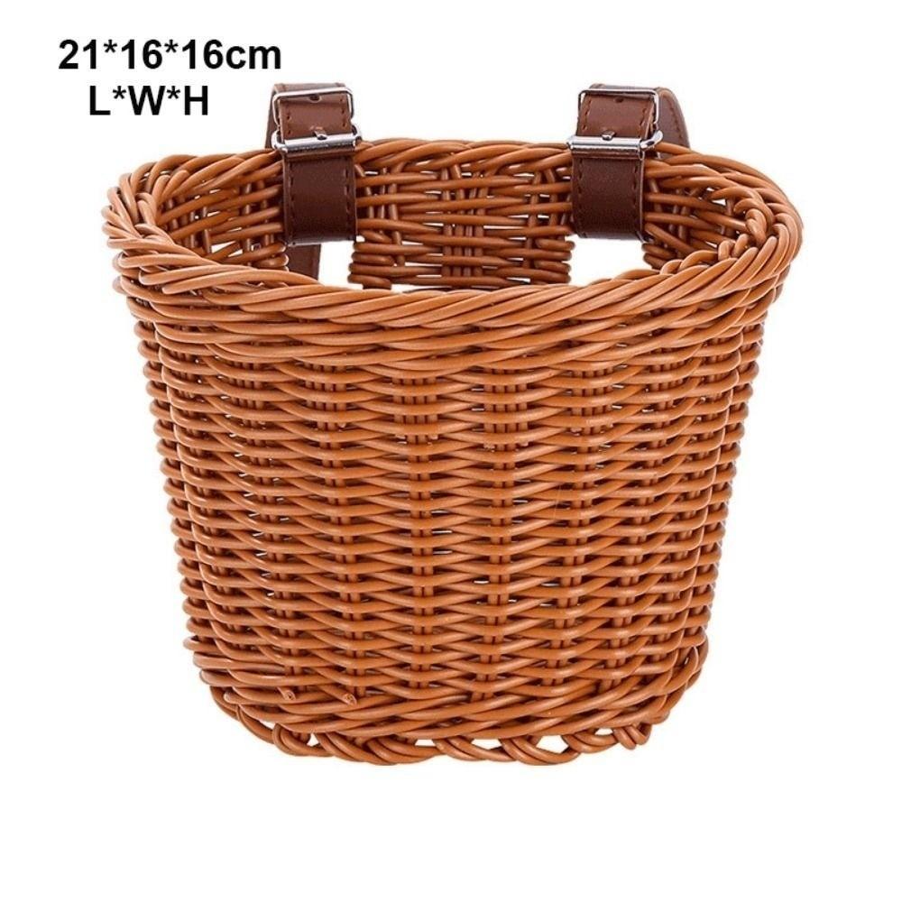 10 Kleuren Kinderfietsmand Rotan Vlechtwerk Retro Geweven Fietsmand Fietsaccessoires