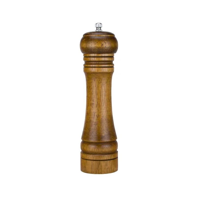 

Multifunctional Kitchen Spice Grinding Tool, Manual Ceramic Core Solid Wood Pepper Grinder Seasoning Bottle