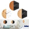 Rustic 12 Inch Round Wooden Wall Clock, Battery Operated, Wall Decor for Kitchen, Living Room, Bedroom, or Office