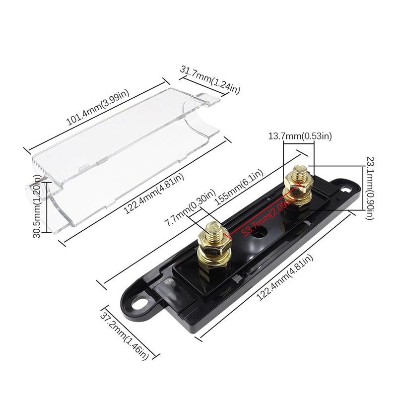 ANL Fuse Holder Bolt-on Fuse Automotive Fuse Holders Fusible Link with Fuse 40A 60A 80A 100A 200A 250A 300A Fuses AMP Fuse Holders1