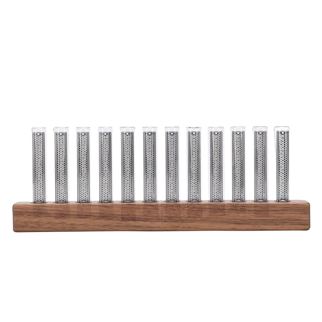 LED Music Spectrum Display Home Audio Analyzer High Sensitivity Music Rhythm Light Bar with 12 Light Tubes Adjustable