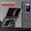 Huawei Mate X7 Collector's Edition Magnetic Hinge Lens Stand Case for Mate X6 - Ultra-thin, Frosted, Semi-transparent