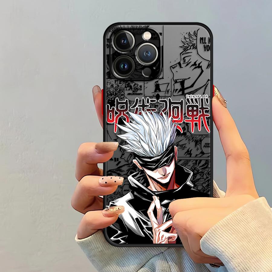Japan Anime Jujutsu Kaisen Funda Back Phone Cover Case for iPhone 17 Pro Max XS XR 13 Mini 12 7 8 SE 11 Air 15 16 Plus 14