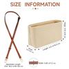 2-Pack Purse Strap Replacement Multi-Pocket Felt Handbag Organizer Insert for Mini Tote Bags