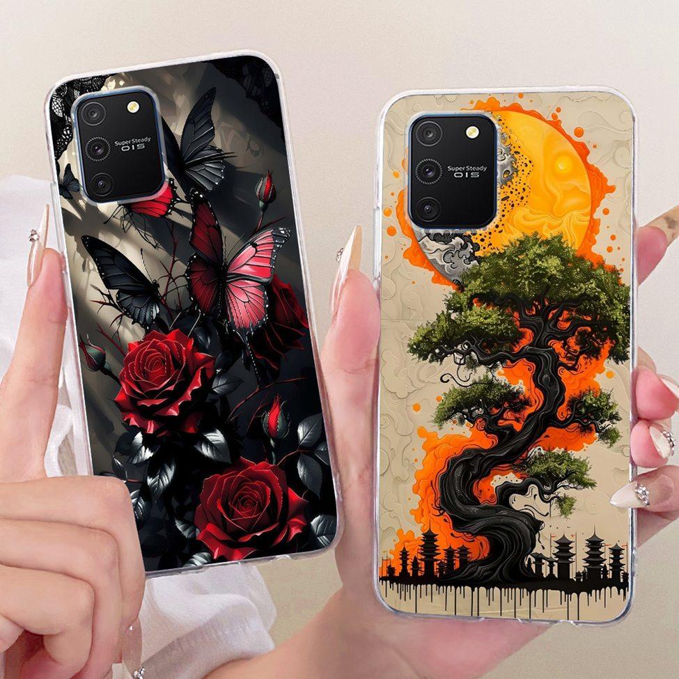 Clear For Samsung S10 Lite Case Cute Fashion Butterfly Funny Painted Casing For Samsung Galaxy S10 Lite SM-G770F SM-G770U1 Cover