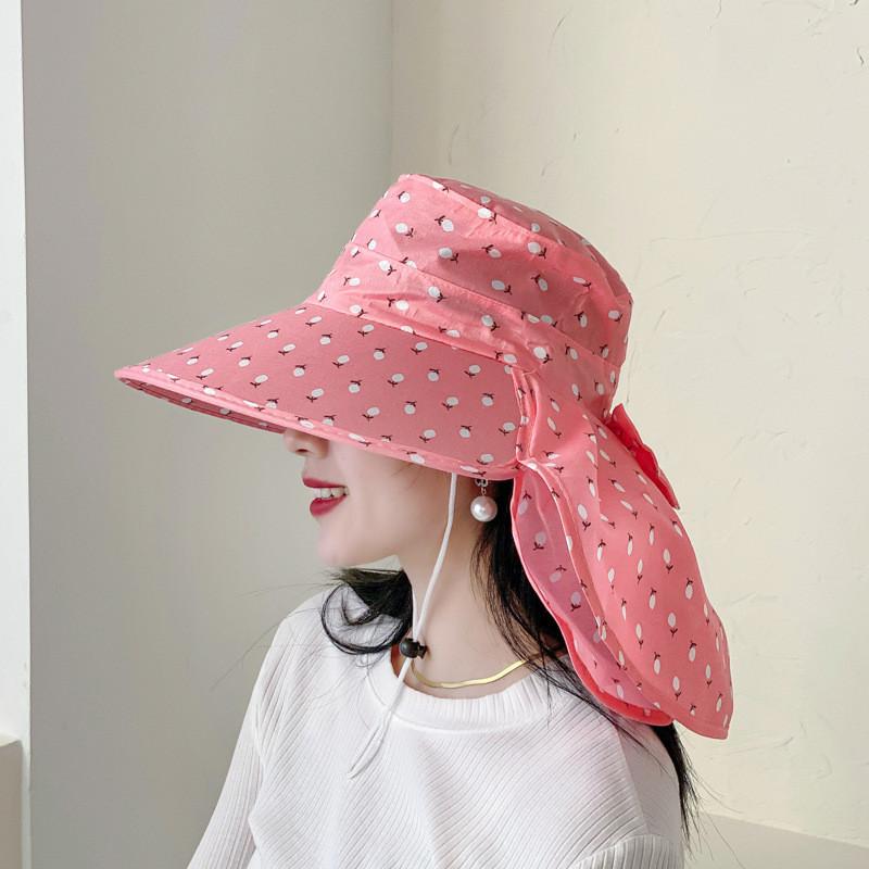 Womens Summer Sun Hat With Bow Large Brim Uv Protection For Outdoor Wear