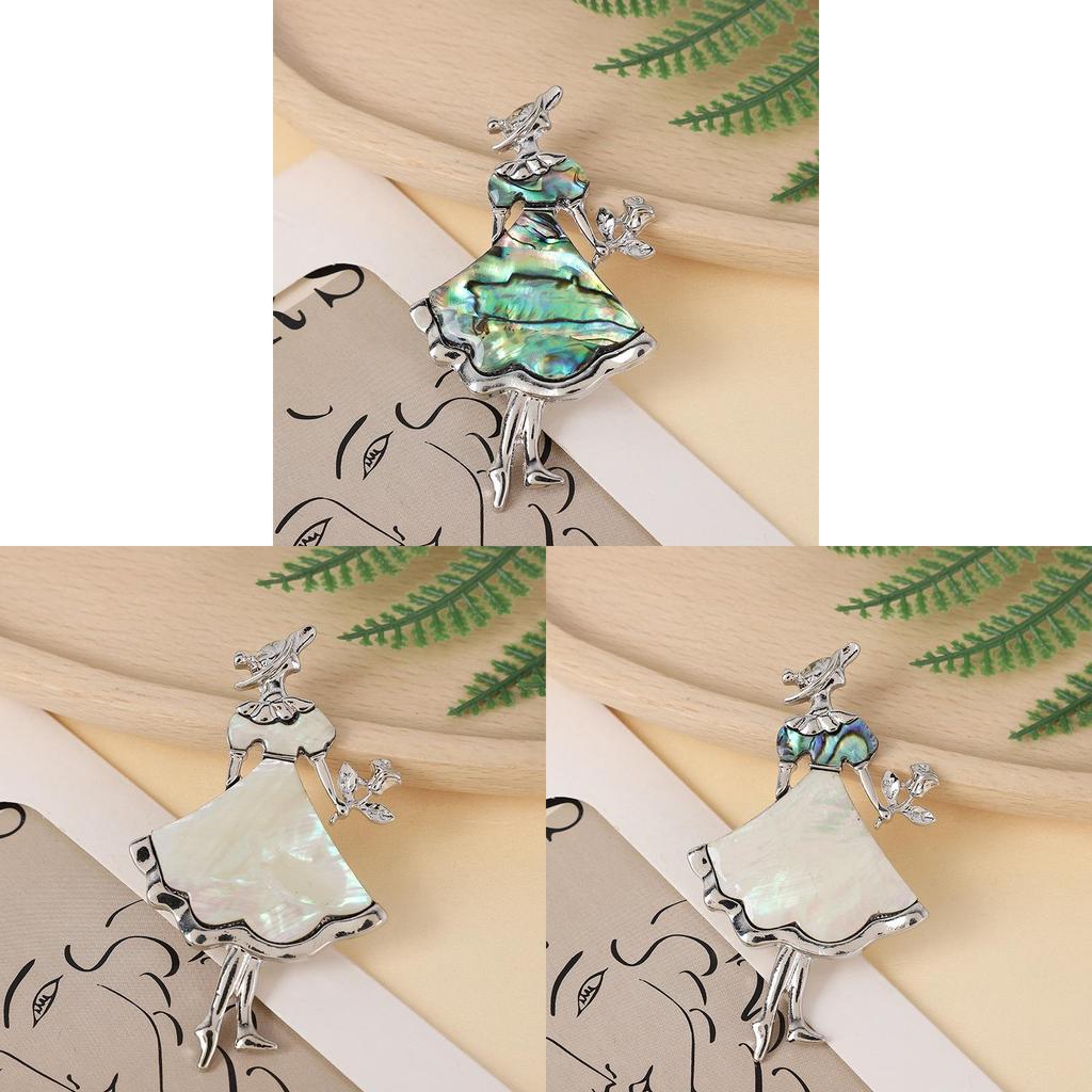 Cartoon Shell Embellished Pin With Angel And Design For Fashion Accessories