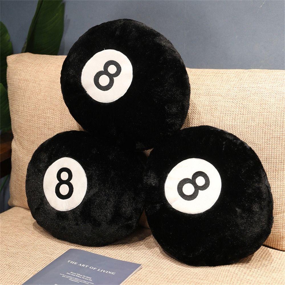 

Billiards 8 Ball Plush Toy 8 Ball Plushies Simulation Billiards Plush Toys 8 Ball Plush Pillow 35cm