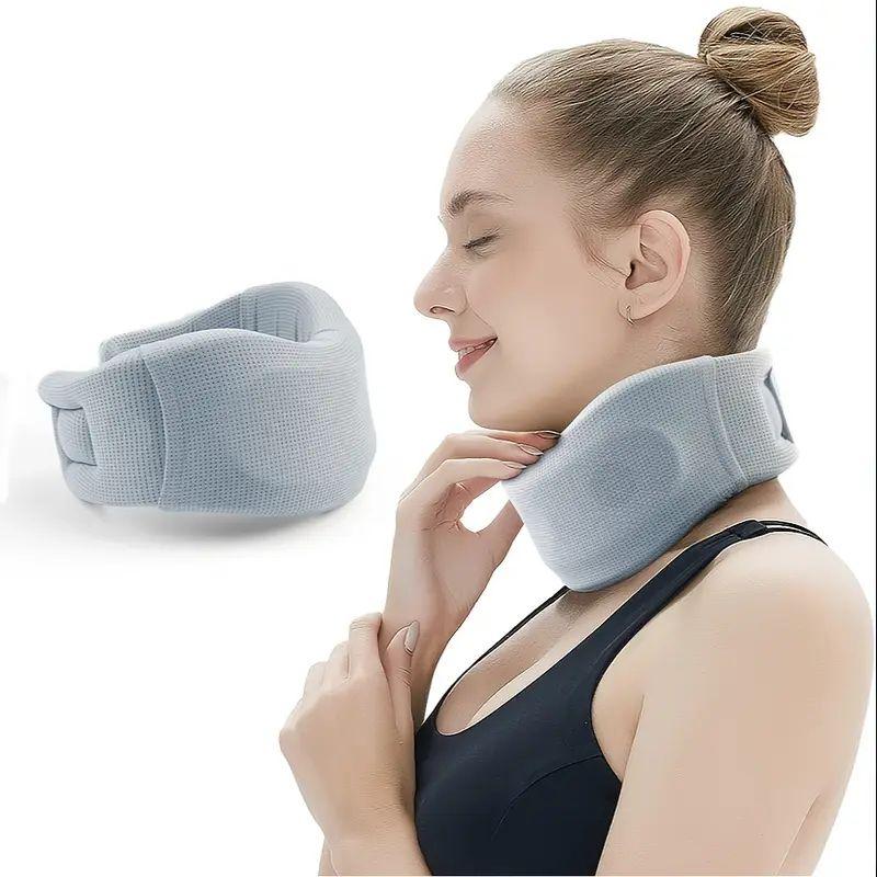 Adjustable soft foam neck support breathable ergonomic V shape design perfect for sleep and travel comfort