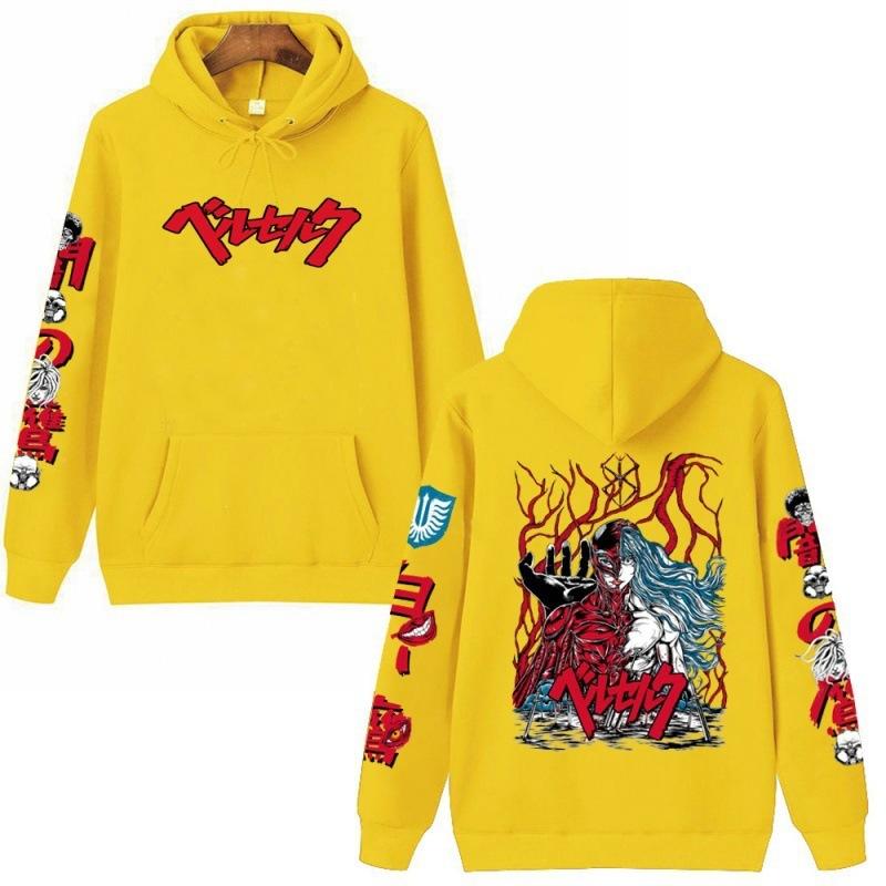 Berserk Espada Viento Leyenda Guts Sudadera con Capucha Parte Superior de Forro Polar Chaqueta Jersey Sudadera con Capucha