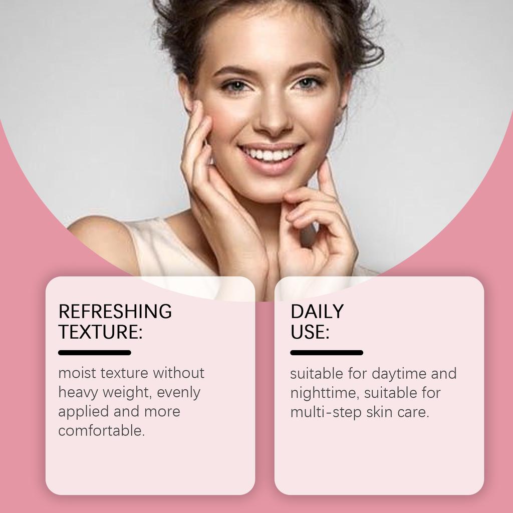 HOYGI Serum z kwasem hialuronowym Różowe Serum Nawilżające do Twarzy Nawilżające Naprawcze Przeciwzmarszczkowe Rozjaśniające 30ml