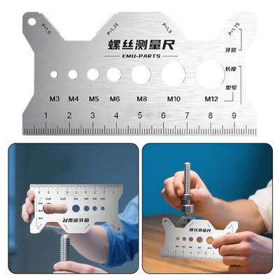1/2Pcs Metric Imperial Metal Thread Pitch Multi-Gauge with Double-Sided Layout Easy To Operate Compact Portable Thread Gauge