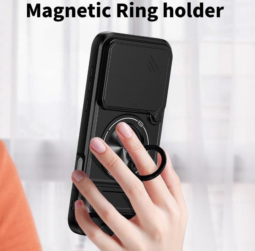 Built-in Magnetic Car Holder Case for Oppo Find X9 Pro Find X 9 X9pro Slide Lens Cemera Protection Cover Shockproof Hard Case